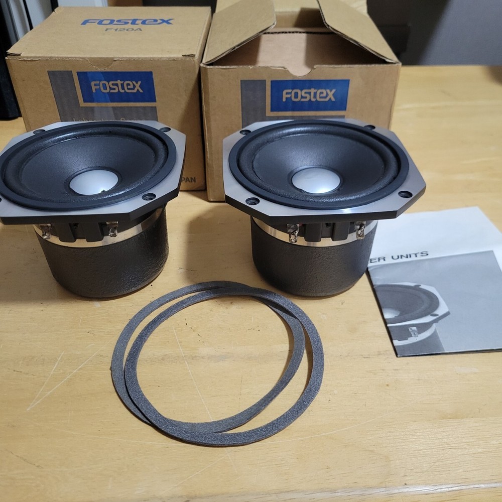 FOSTEX F120A Full Range Speakers Pair Refoamed Original Box Included Tested