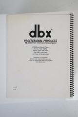 DBX DDP operator manual