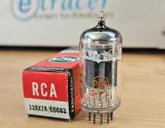 12AX7A RCA 14MM GREY PLATE VINTAGE TUBE NOS NIB 12AX7 (1966) *eTracer* #4