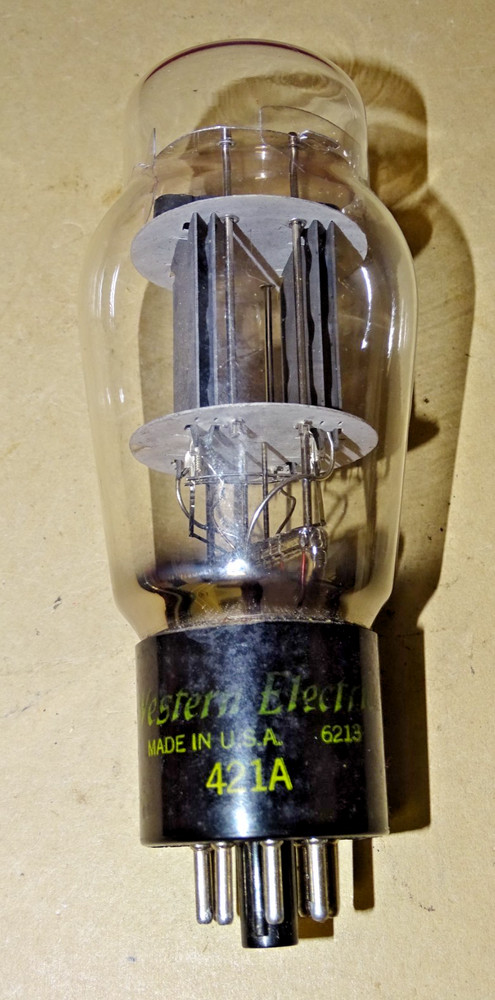 Western Electric Type 421A Dual Power Triode Tube, Good