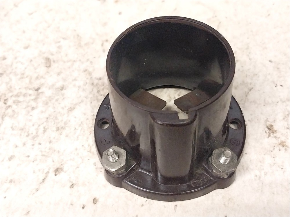 Nice Brown 4 Pin UX Socket / Old Vintage Ham Radio Tube Receiver Audio Amp