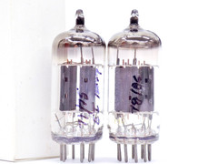 Strong Testing Pair of Vintage EI 12AX7/ECC83 Vacuum Tubes w/Matching Codes