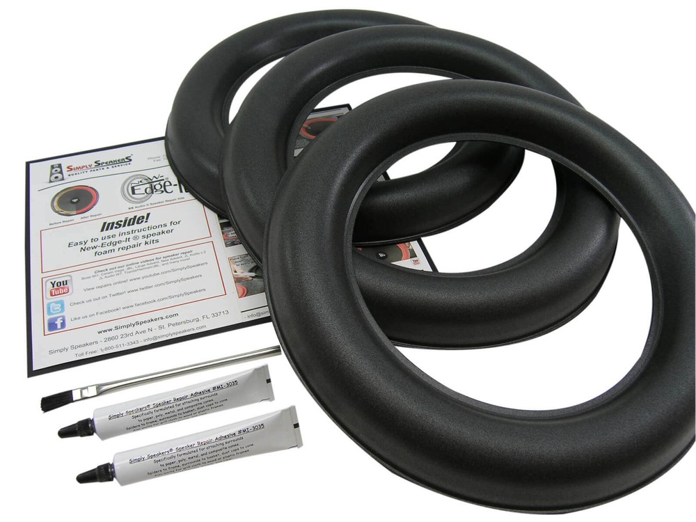 JL Audio 12W7-3 12W7 Subwoofer 12″ Speaker 3-Pack Foam Edge Repair Kit (Triple)