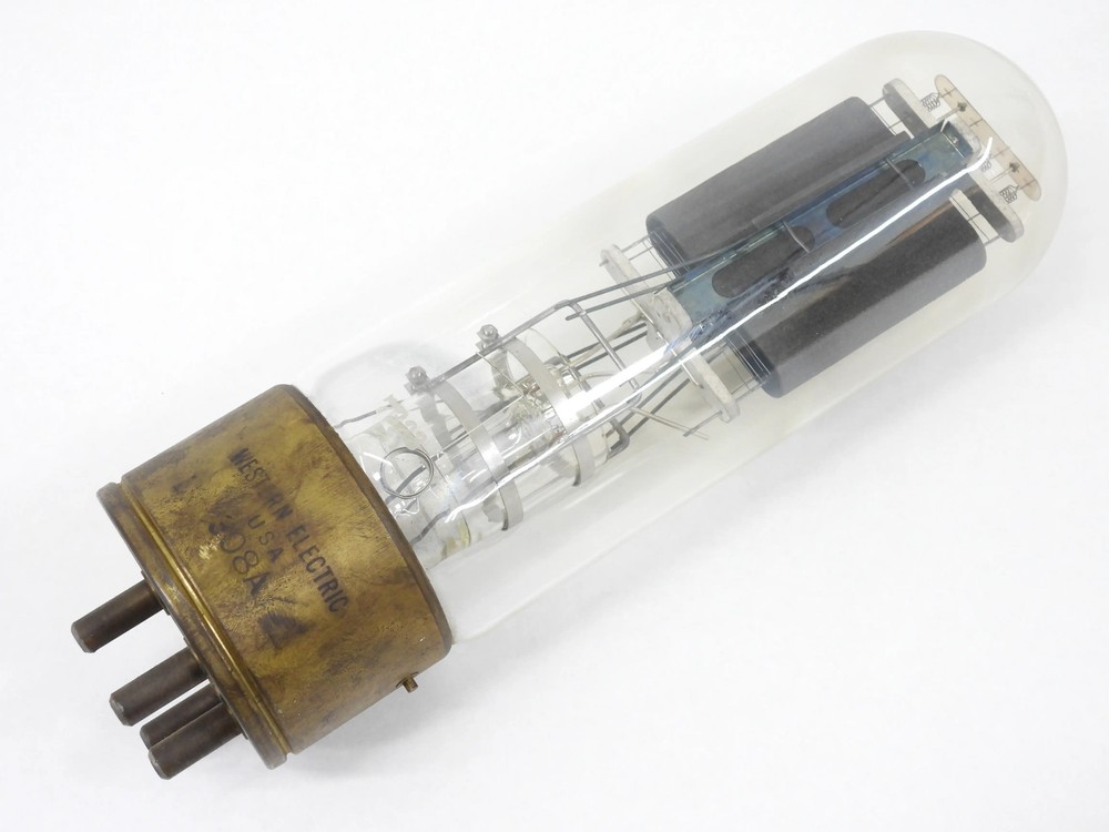 Western Electric 308A Vintage Brass Base Triode Tube (filament OK)