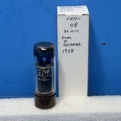 1958 AMPEREX BUGLE BOY EL34 6CA7 TUBE DOUBLE D GETTERS TESTED 104%