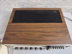 THE FISHER 800-T Stereo Receiver 500-TX with Remote RK-30, Wood Cabinet & Manual