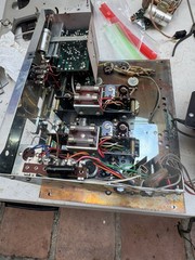Akai M-9 reel to reel two mono amplifiers with power supply for parts