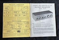 Vintage Heathkit Manuals, Reference Book Preamp WA-P2, Amp W-5M, Handitester M-1