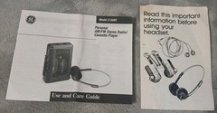 GE Personal Cassette Player Model 3-5493 Use And Care Guide Manual