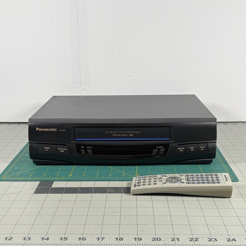 Panasonic PV-9450 4-Head Hi-Fi Stereo Omnivision VHS VCR Tested w/ Remote