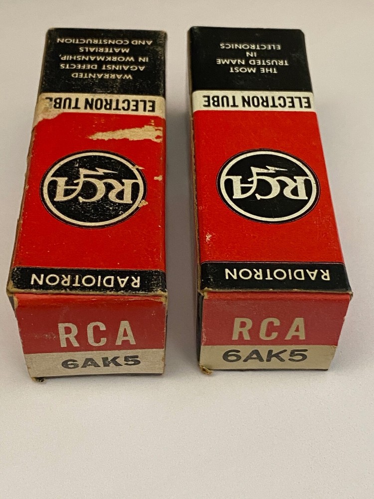 2 MATCHED NOS RCA 6AK5/6J1/EF95/5654 w/BONUS FITS YAQIN TUBE BUFFER-BEST SOUND!