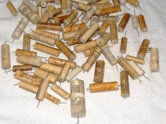 100 – Vintage 1950’s Ceramic Capacitor Pulls 100-150-200 vdc #17