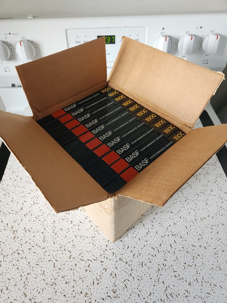 Rare vintage BASF 1800 Performance Series tapes NOS – original box of 10