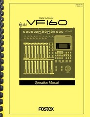 Fostex VF160 Digital Multitracker Recorder OWNER’S OPERATION MANUAL