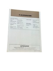 Vintage Pioneer PL-516 Turntable Brochure FG Servo Belt Drive Auto Return Audio