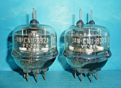 2 National Union JAN-CNU 832A VT-286 Dual Beam Tetrode Tubes Guaranteed