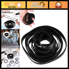 50 Pcs Cassette Rubber Belts for Tape Recorder Repair – 40-135mm Mix Size, 4mm W