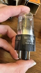 Match Pair NOS 12J5 GT VT-135 Audio Tubes Black Plates NU Label / Both RCA