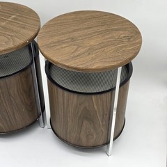 TESTED! Zenith Circle of Sound Speakers with Wood Grain / Round / Retro Omni-VTG
