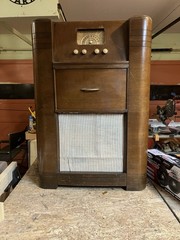 Vintage Silvertone Art Deco Console Bluetooth Speaker Conversion Sears 1930s