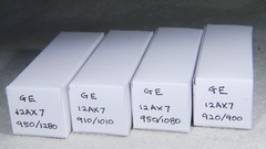Quad (4) GE 12AX7/ECC83 Long Gray Plate Made in USA