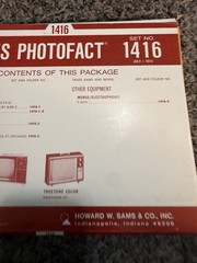 Sams Photofact Set 1416 July 1974 Admiral Sanyo Truetone Color TV + Morse T-4210