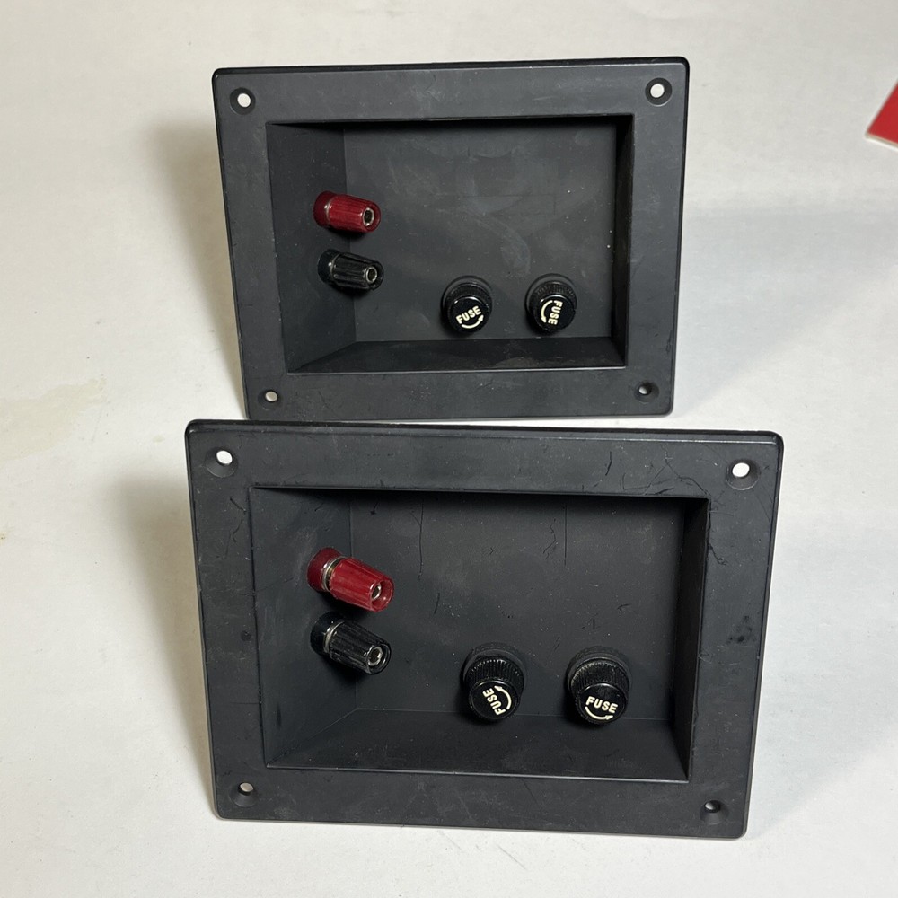 Two Speaker Terminals Reclaimed With Fuse Holders and 1/4”Bayonet Socket AV Shop