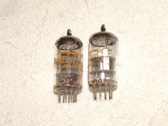 2 x 6DJ8/E88CC Amperex Tubes*Dimpled Disk Getter*Super Strong Matched Pair*#20