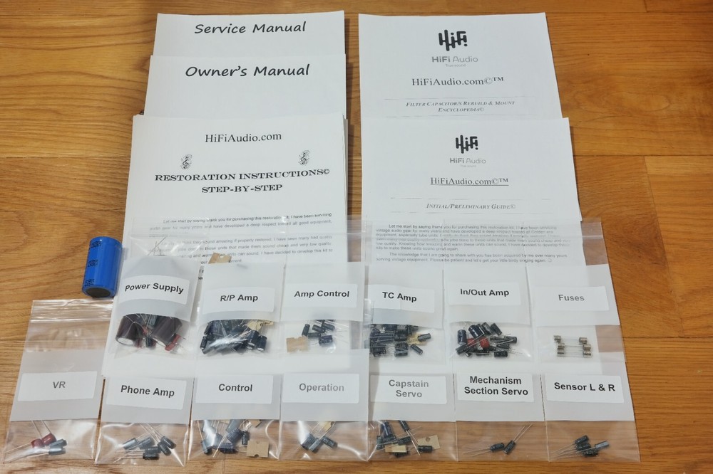 TASCAM BR20 reel deck restoration service kit repair rebuild capacitor