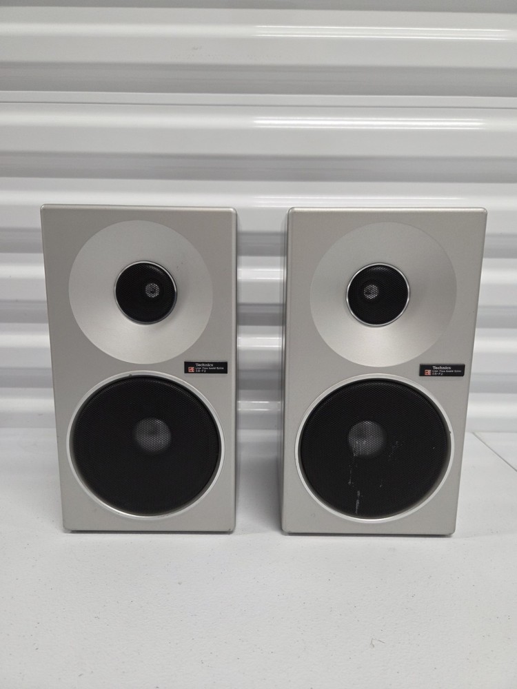 ​Vintage Technics SB-F2 2-Way Linear Phase Speakers Pair Silver Japan – Tested