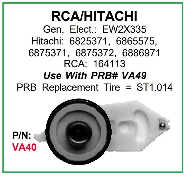 PRB VA40 VCR Video Idler Wheel for Hitachi 6825371 6865575 RCA 164113 + Other
