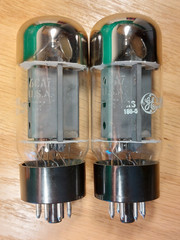 Closely Matched Pair of GE 6CA7 EL34 NOS NIB Vacuum Tubes #1