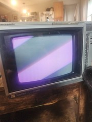 Vtg ’82 Panasonic ColorPilot CT-7711 Color TV 7″ Portable Retro Gaming CRT AC/DC