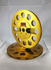 ONE PAIR New 7″ Anodized Aluminum metal Reel to Reels Golden