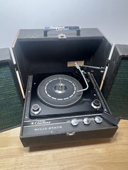 Rare MCM Ward Airline Solid State Stereo Record Player-Speakers Travel Portable