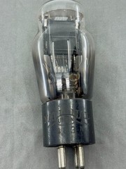 (1) Rare National Union 483 Power Triode Black Plate Engraved Base Tests Strong