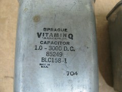 Two Sprague Vitamin Q Capacitors BLC158-1 Used Untested