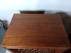 Pair of Vintage Pioneer CS-99 Stereo Floor Speakers Wood Cabinets Lattice Grills