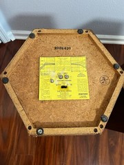 PAIR EMPIRE GRENADIER 6000 SPEAKERS Round Marble Table Top Vintage