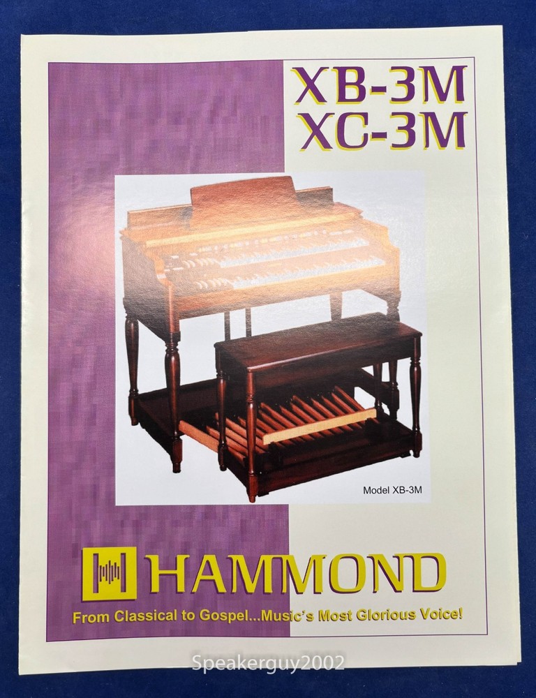 Original Hammond Organ XB-3M XC-3M Sales Brochure