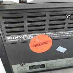 Sony TFM-8100WA Vintage Portable Radio VHF Weather FM AM Solid State Japan a11