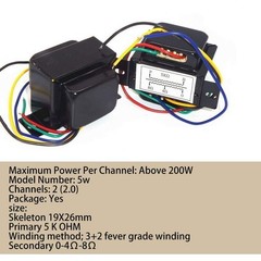 1Pcs 5K 5W Single-Ended Audio Transformers – Tube Amp Output#