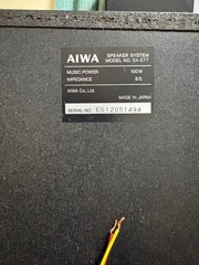 Aiwa SX-E77 Vintage Square Flat Diaphragm Speakers Pair 3-Way AFBS Audiophile