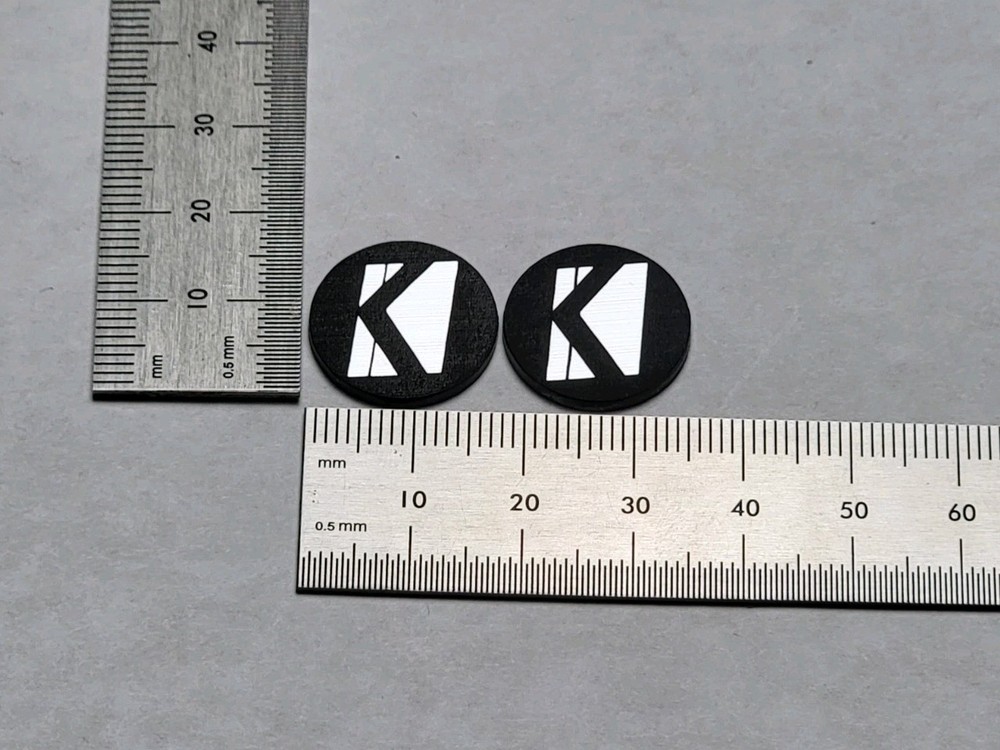 Kicker Speaker And Equipment Badge Logo Emblem Premium Silver Pair With Adhesive