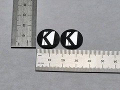 Kicker Speaker And Equipment Badge Logo Emblem Premium Silver Pair With Adhesive