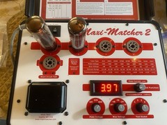 Matched Pair EL34 / 6CA7 Vacuum Tubes Test on Maxi-Matcher 2 Amperex Holland NOS