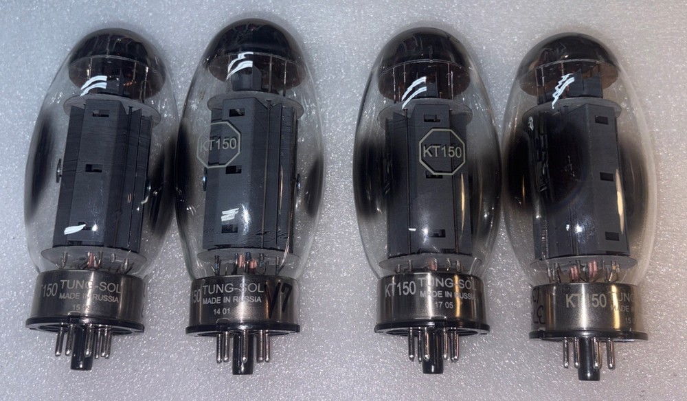 4- Tungsol KT150 Power Vacuum Tubes Lightly Used Low Hours
