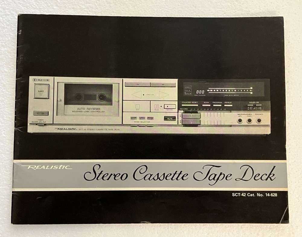 Realistic SCT-42 – OWNERS MANUAL – Realistic Stereo Cassette Tape Deck W/Dolby