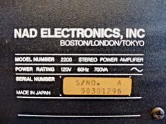 Vintage NAD 2200 Power Envelope Stereo Amplifier 1980s 100W Repair Restoration