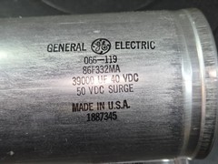 McIntosh MC2105 Pair of Main Filter Capacitors 39000 uf 40v 3″ GE Vintage OG